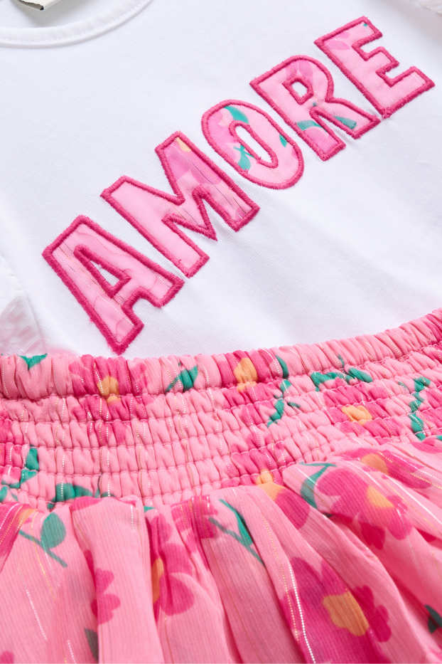 Nena - Conjunt - blanc/fúcsia