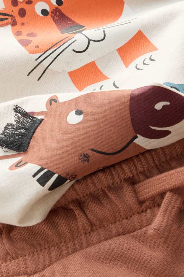 Enfants garçons - Ensemble - orange / beige