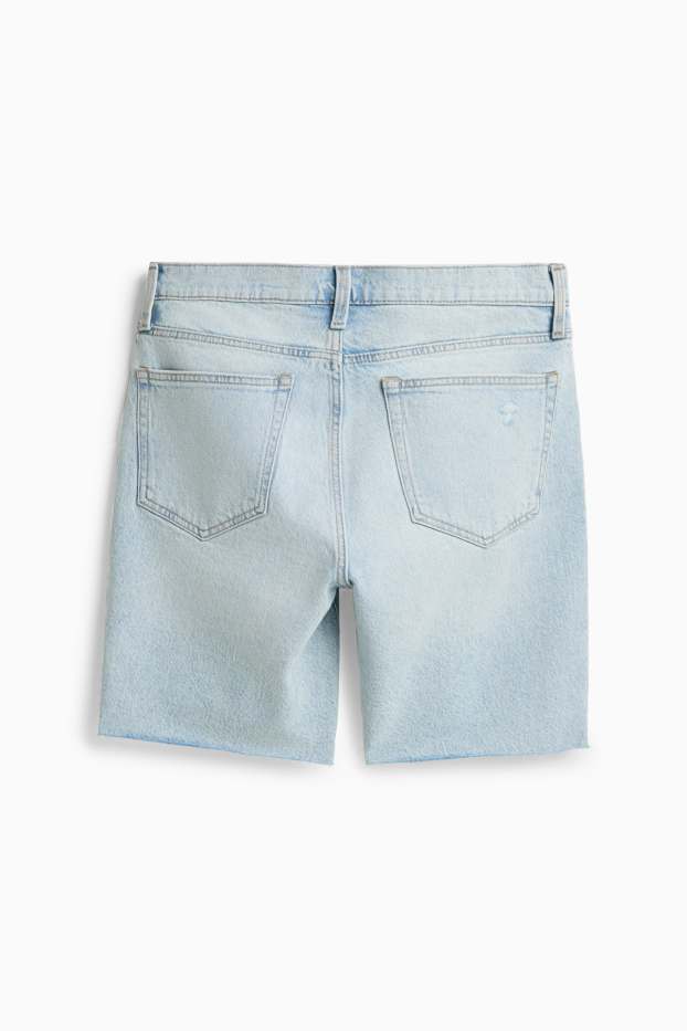 Hommes - Bermuda en jean - jean bleu clair