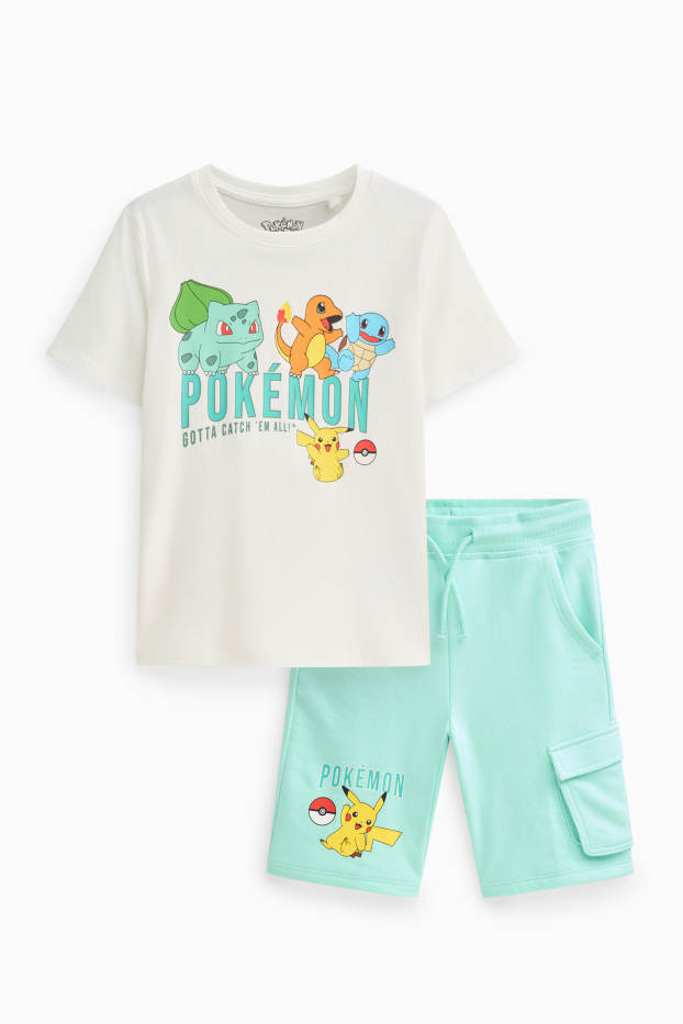 Enfants garçons - Ensemble - blanc / turquoise