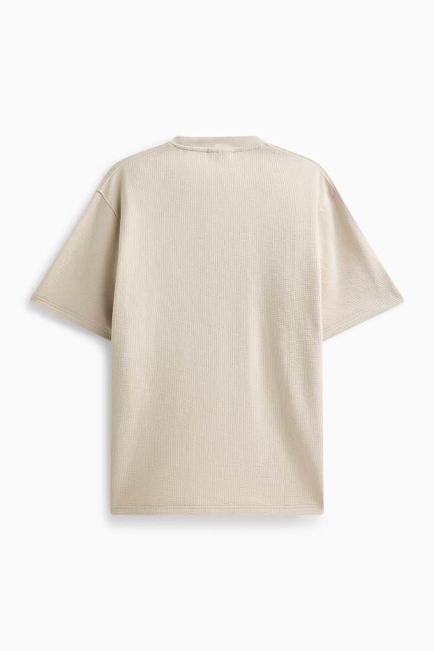 Heren - T-shirt - beige