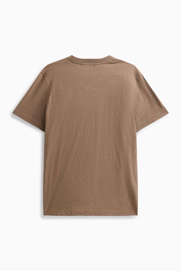 Home - Samarreta de màniga curta - regular fit - marró fosc