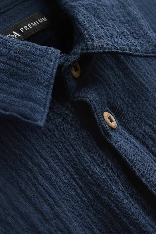 Kinderen: jongens - Overhemd - donkerblauw