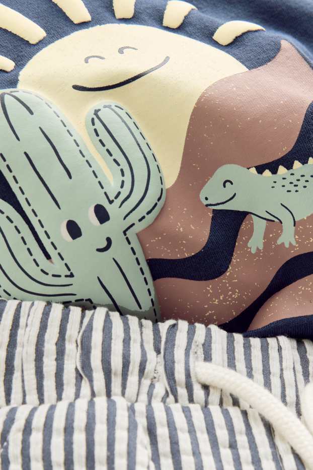 Baby Buben - Wüste - Set - Kurzarmshirt und Shorts - 2 teilig - dunkelblau