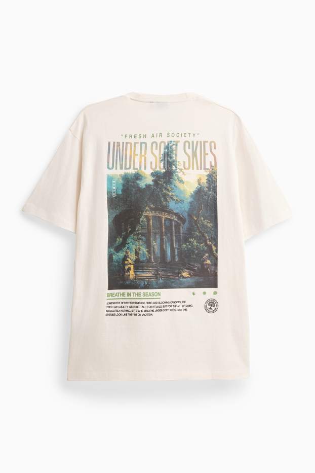 Herren - T-Shirt - Relaxed-Fit - weiß