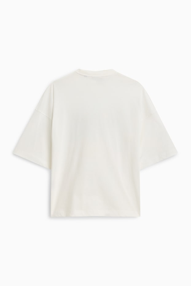 Damen - T-Shirt - Relaxed Fit - weiß