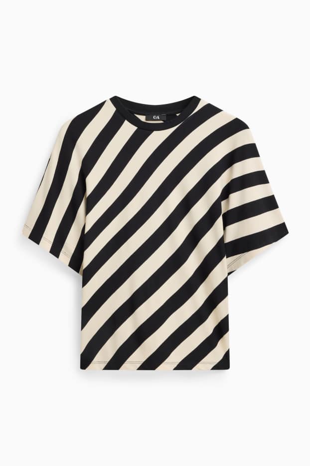 Dona - Samarreta - negre/beix