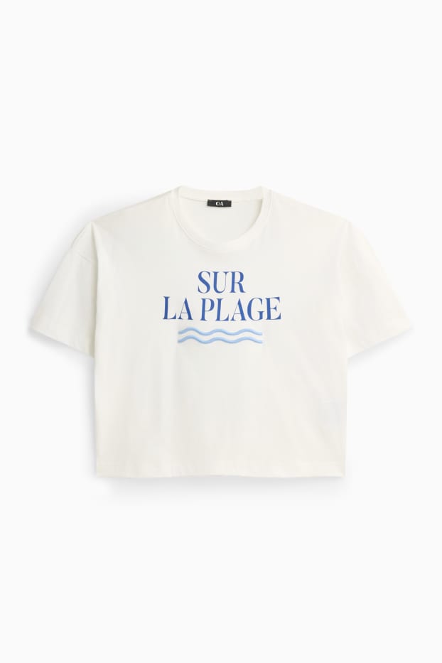 Damen - T-Shirt - Oversized - weiß