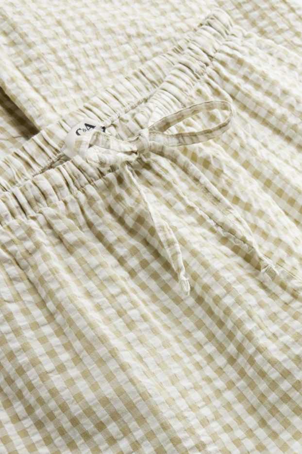 Dames - Pyjamabroek - geruit - groen