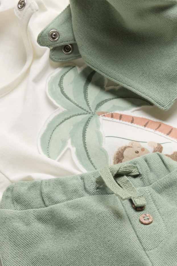 Baby: jongens - Baby outfit - wit / groen