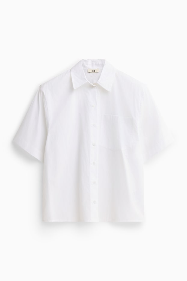 Dames - Overhemdblouse - wit