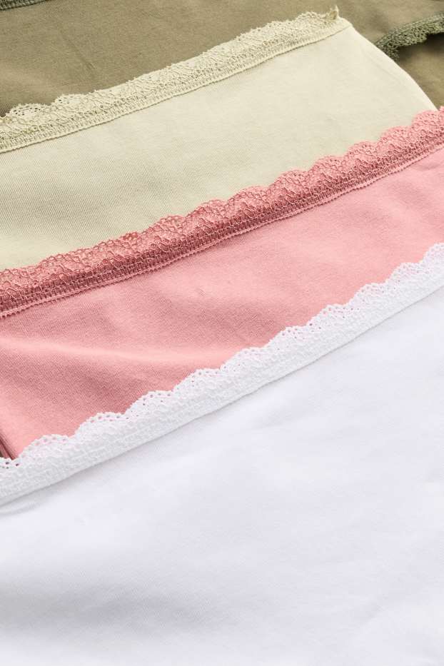 Dames - Set van 4 - hipster - groen / roze