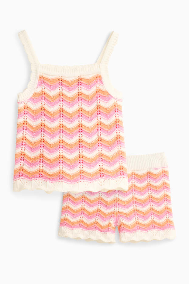 Enfants filles - Ensemble - rose pâle / orange