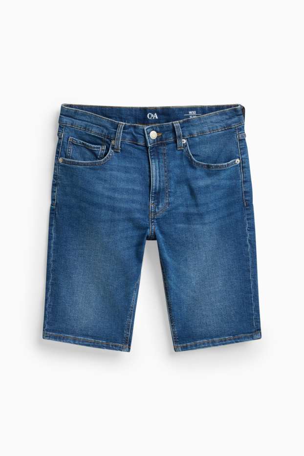 Herren - Jeans-Shorts - jeansblau