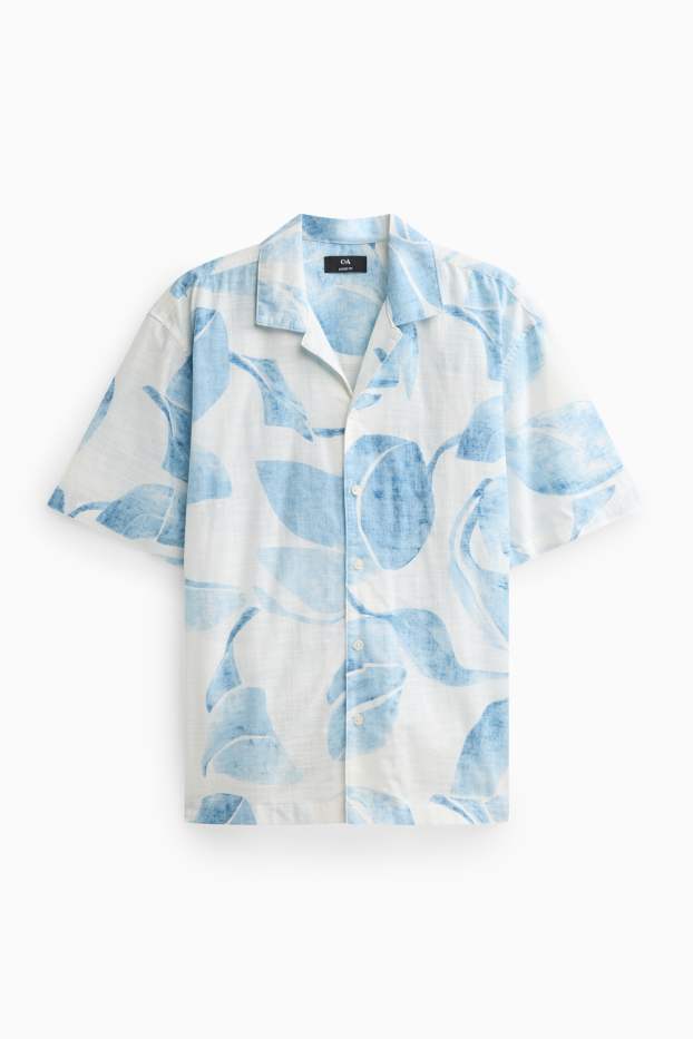 Hommes - Chemise - blanc / bleu clair