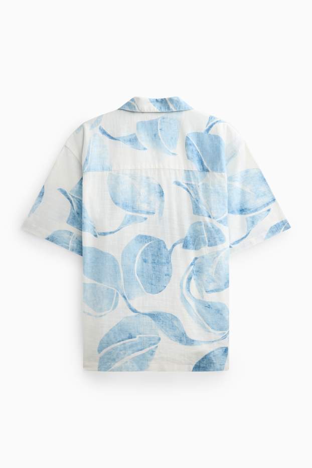 Hommes - Chemise - blanc / bleu clair