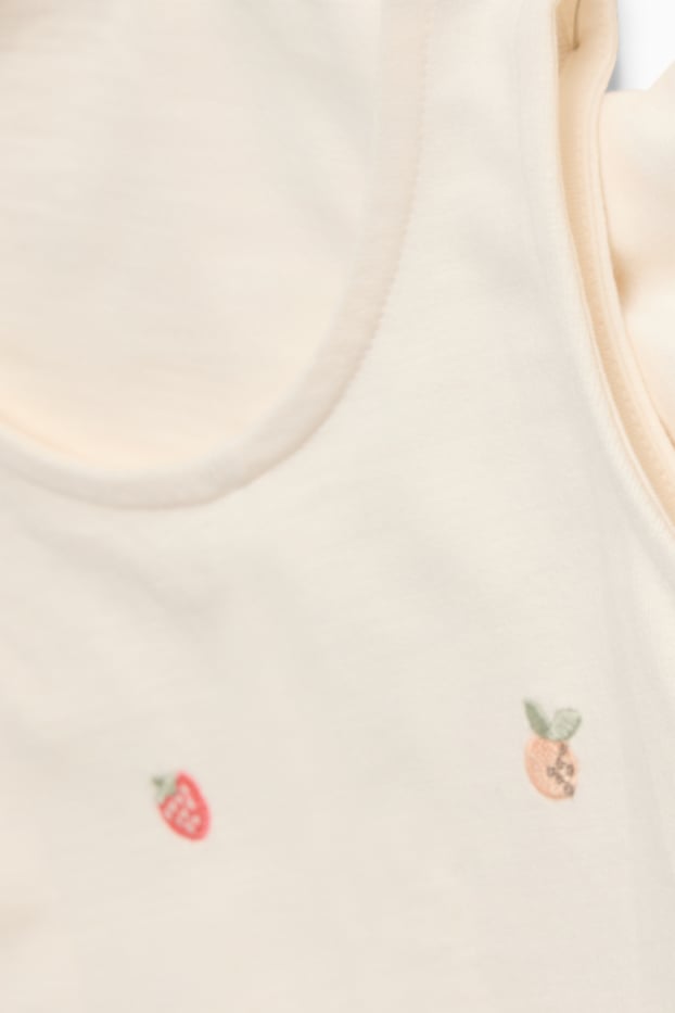 Bebeluși - fete - Salopetă de joacă - alb