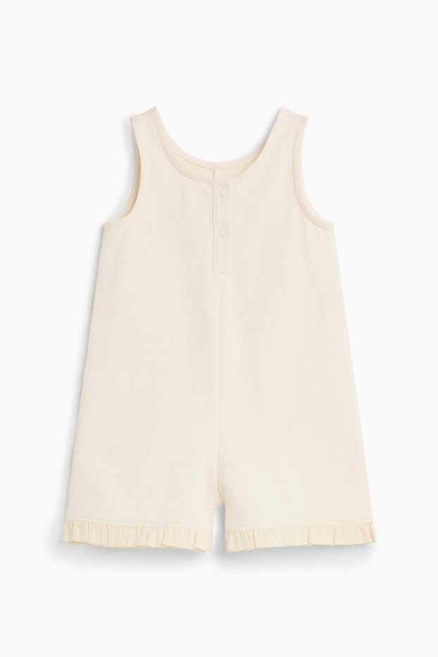 Bebeluși - fete - Salopetă de joacă - alb