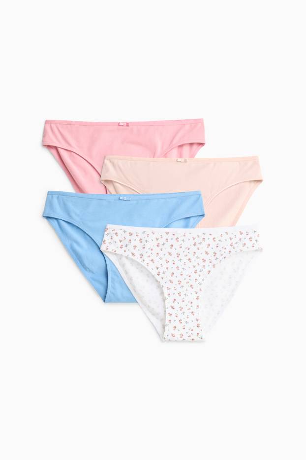 Women - Multipack of 4 - knickers - rose / blue