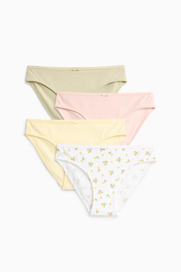 Dámské - Multipack 4 ks - kalhotky - bílá/žlutá