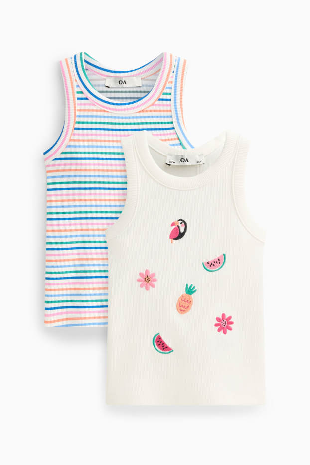 Enfants filles - Haut - blanc / rose