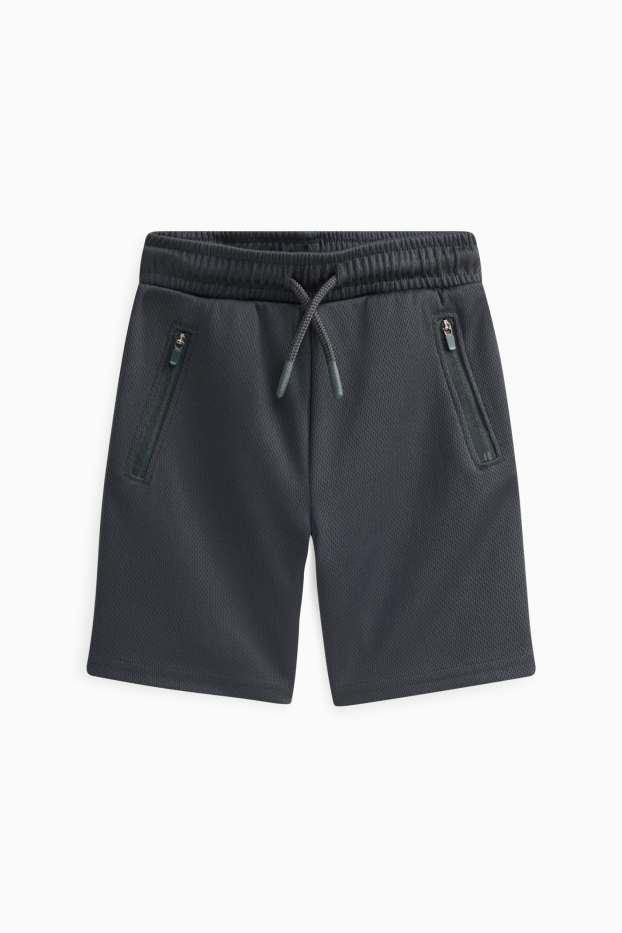 Kinder Jungen - Sweatshorts - schwarz
