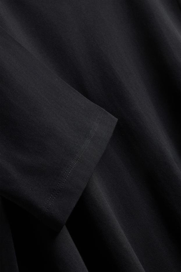 Women - T-shirt dress - straight fit - black