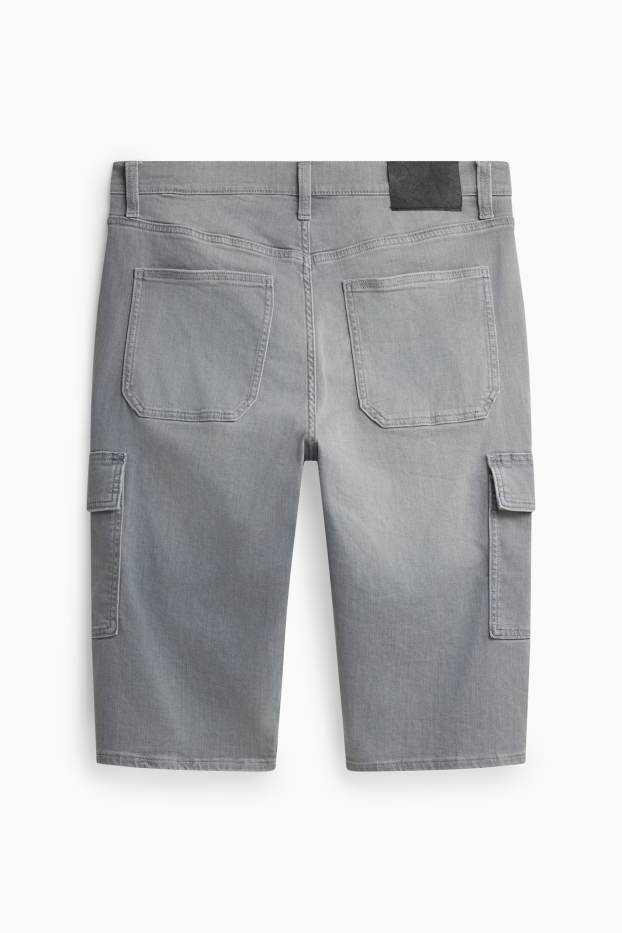 Hommes - Short en jean - jean gris