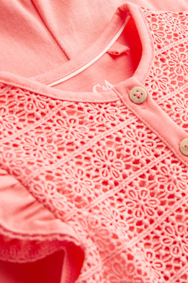 Baby: meisjes - Playsuit - koraal