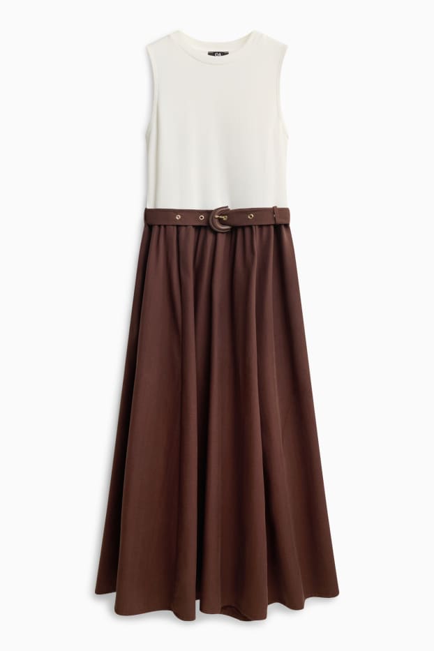 Femmes - Robe - marron / blanc crème