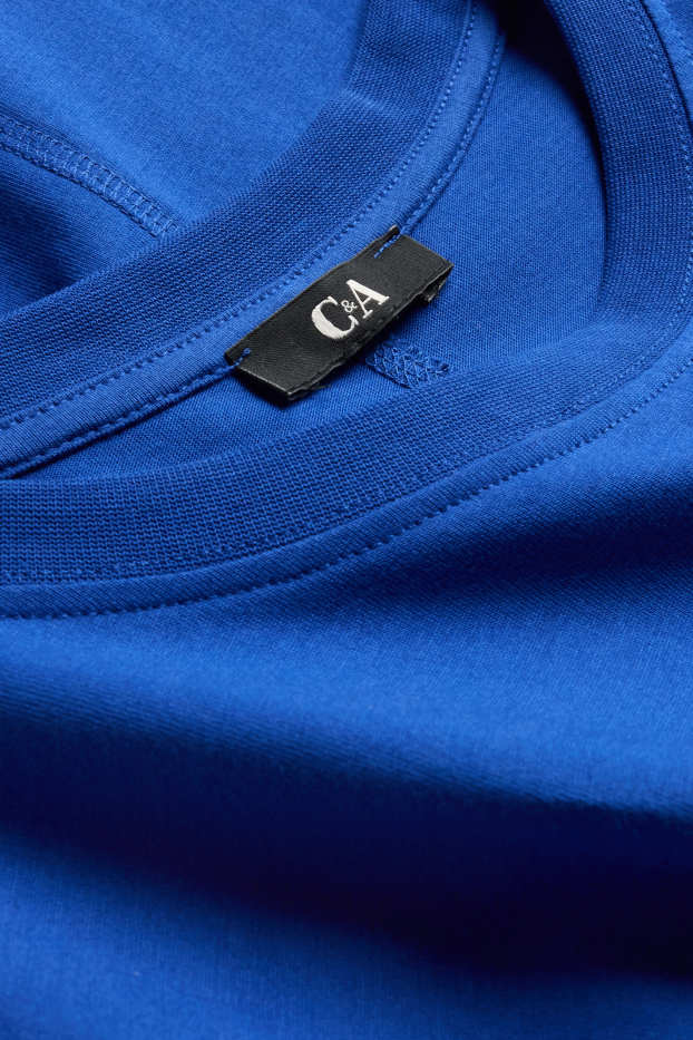 Women - T-shirt dress - straight fit - blue