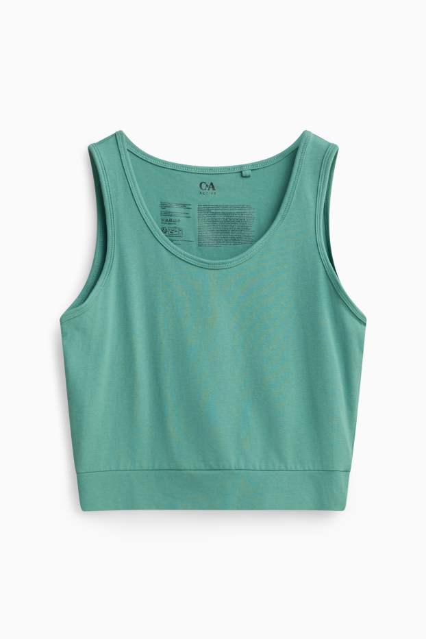 Damen - Sport-Crop-Top - grün