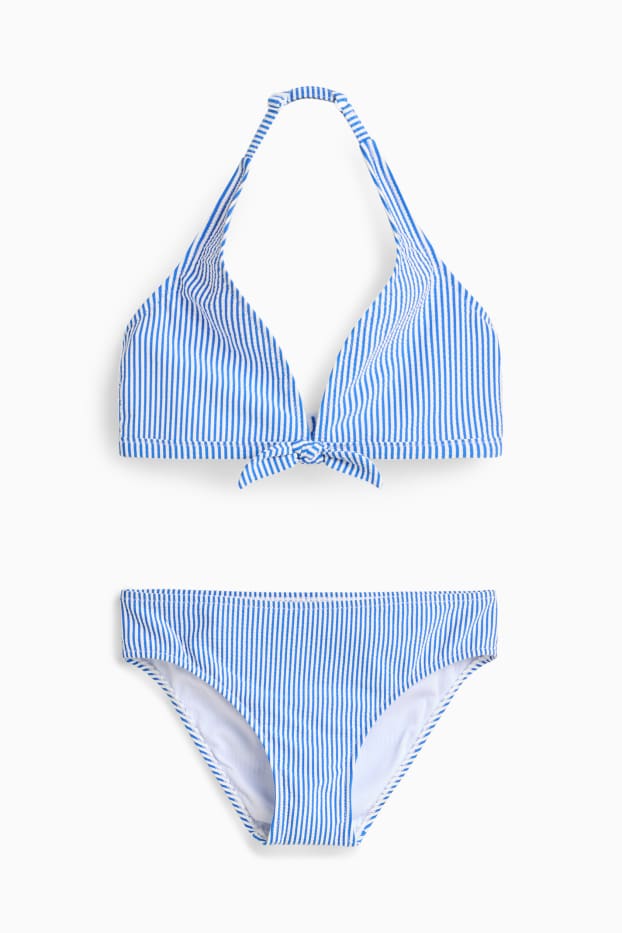 Kinderen: meisjes - Bikini - blauw / wit