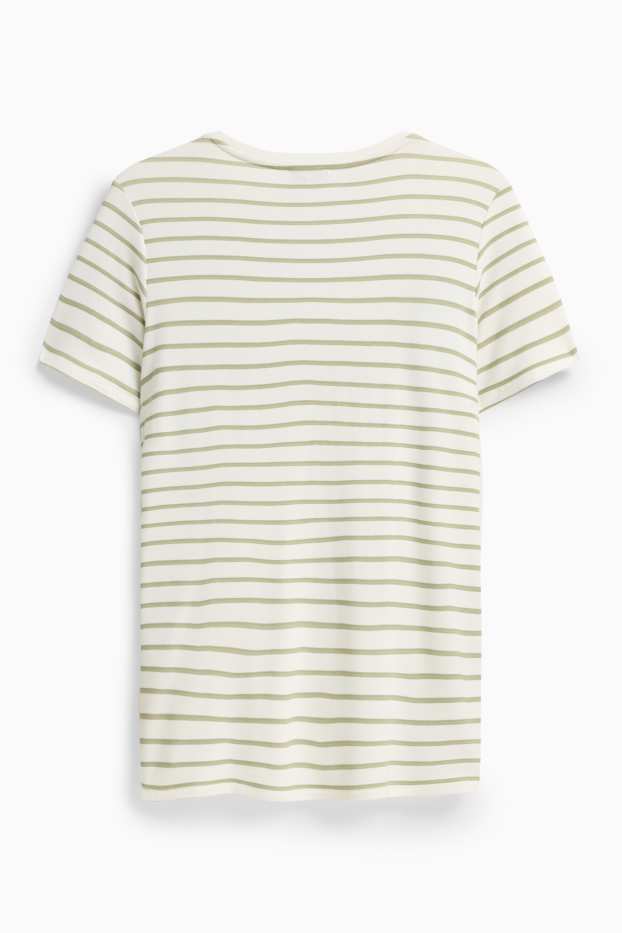 Donna - T-shirt per allattamento - a righe - bianco