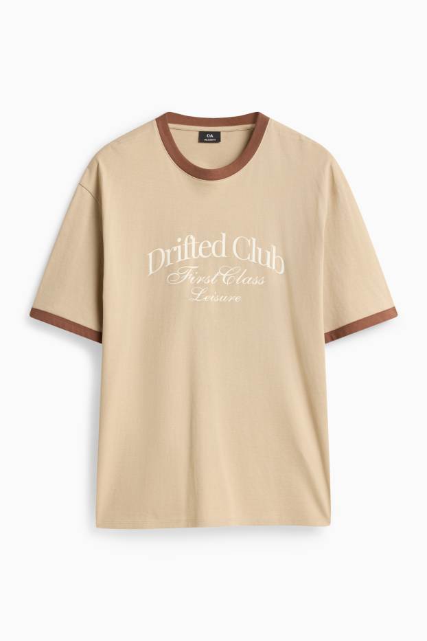 Men - T-shirt - relaxed fit - beige