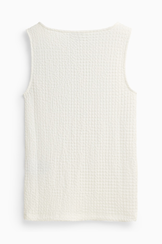 Women - Top - textured - white