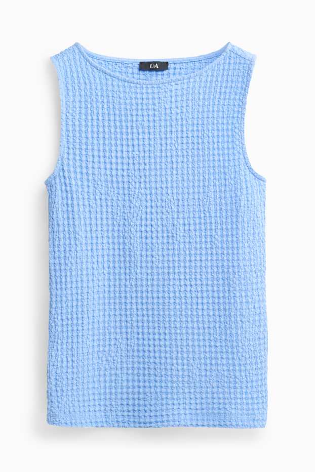 Women - Top - textured - blue