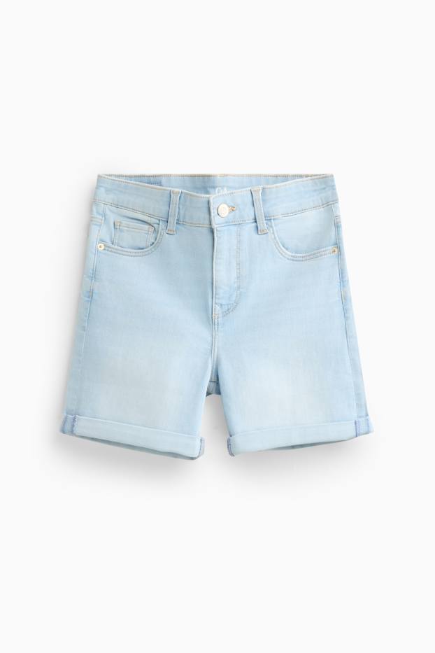 Mujer - Shorts vaqueros - mid waist - LYCRA® - vaqueros - azul claro