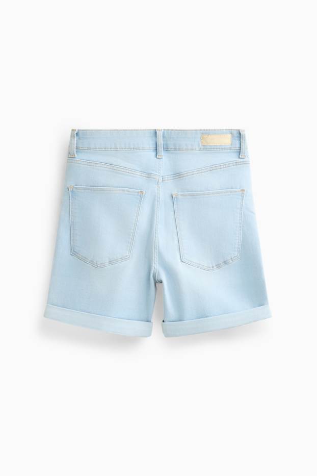 Mujer - Shorts vaqueros - mid waist - LYCRA® - vaqueros - azul claro