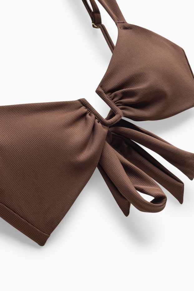 Women - Bikini top - padded - non-wired - brown