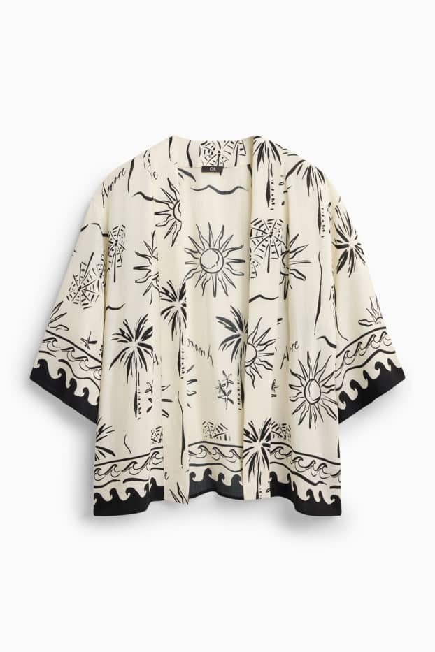 Women - Kimono - patterned - cremewhite
