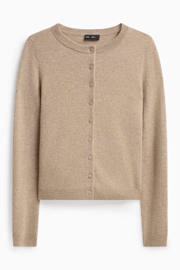 Femmes - Gilet de maille en cachemire - beige