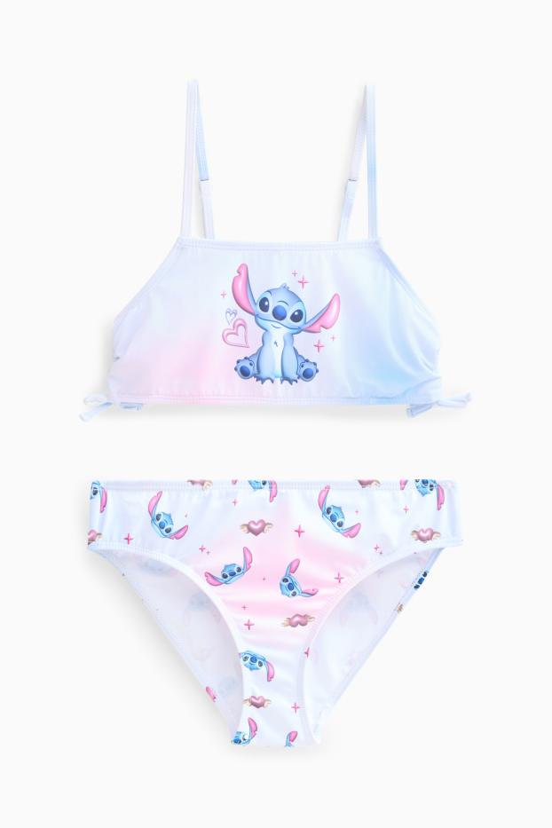 Kinder Mädchen - Lilo & Stitch - Bikini - LYCRA® XTRA LIFE™- 2 teilig - rosa / hellblau