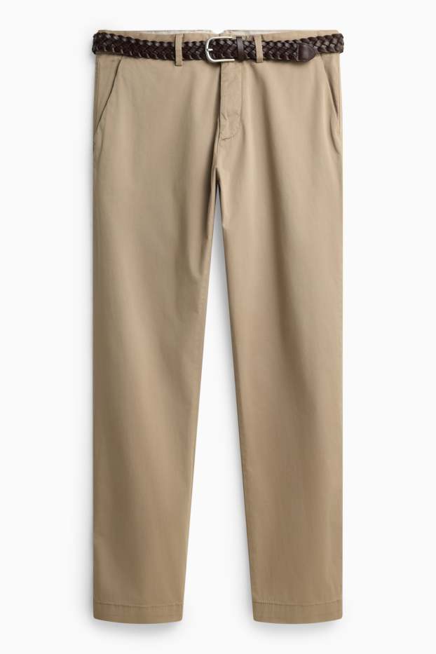 Herren - Chino mit Gürtel - beige