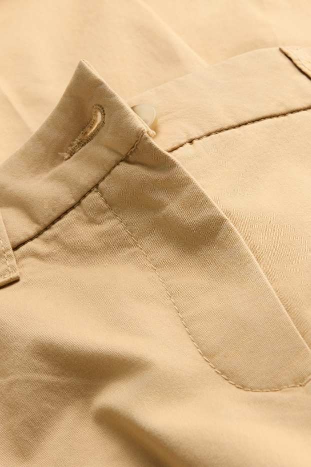 Dames - Pantalon - mid waist - tapered fit - beige