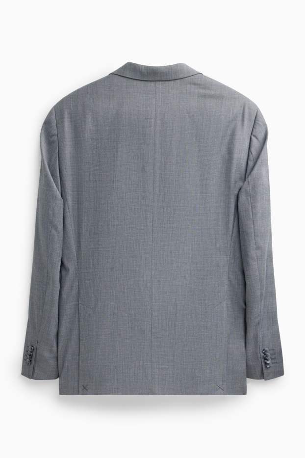 Men - Mix & match tailored jacket - regular fit - stretch - check - gray