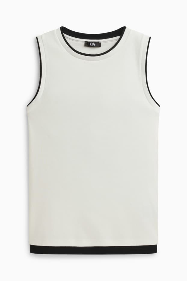 Women - Top - 2-in-1 look - white