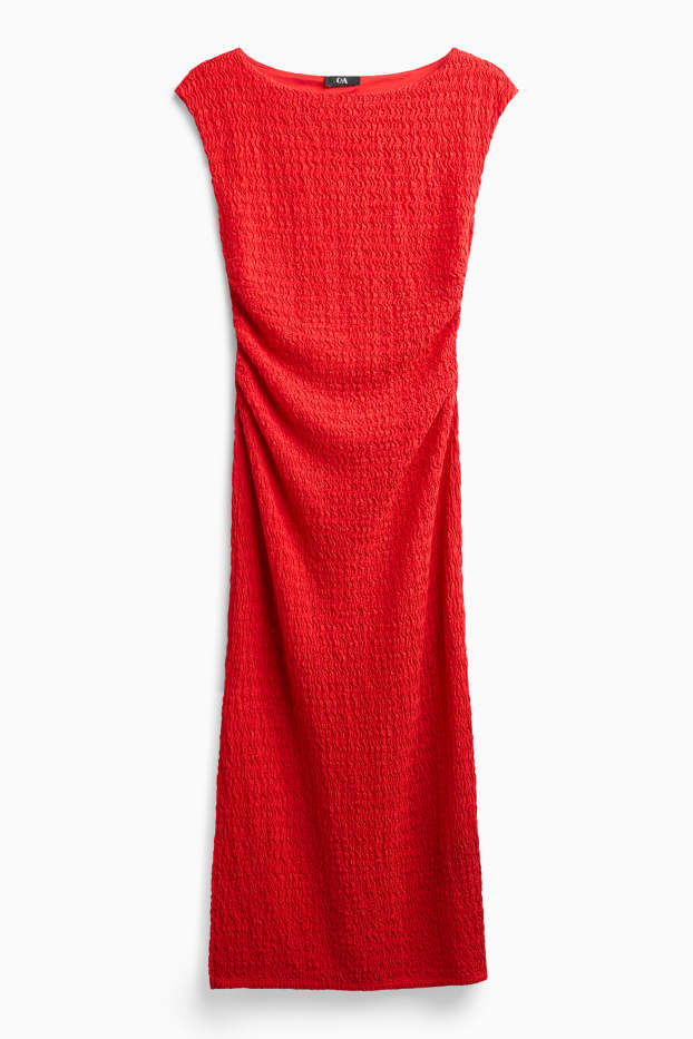 Donna - Vestito bodycon - tramato - rosso