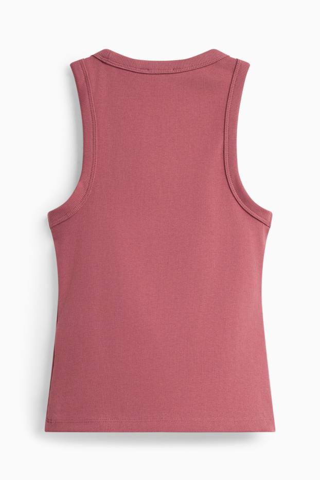 Women - Top - ribbed - red