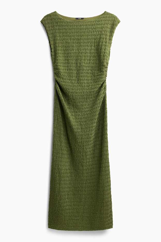 Donna - Vestito bodycon - tramato - verde scuro